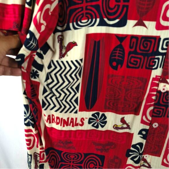 St. Louis Cardinals L Hawaiian Shirt Tiki MLB - Picture 3 of 6